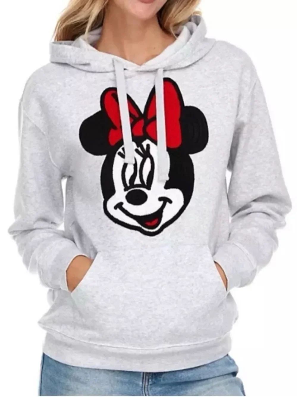 Disney Women's Light Gray Hoodie - Classic Pullover. Size small; super soft!😊